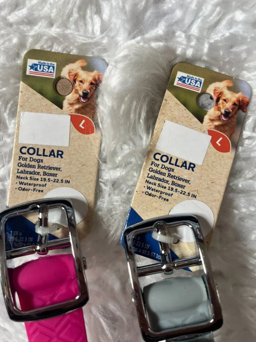 NWT Bundle of 2 Vibrant Life Waterproof & Odor-Free Dog Collars (Size L)
